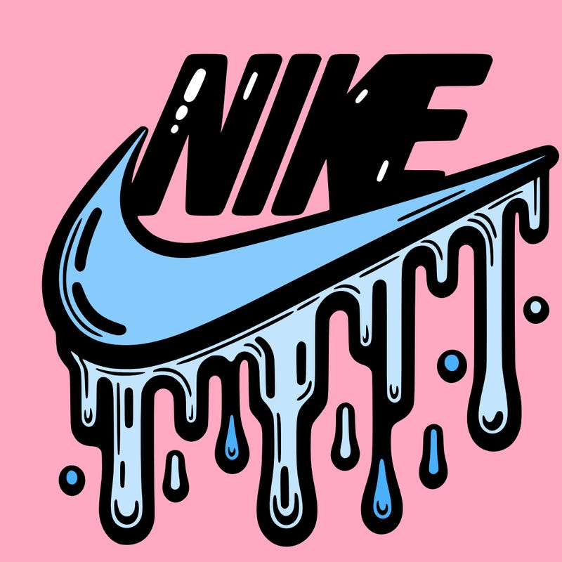 dripping nike logo