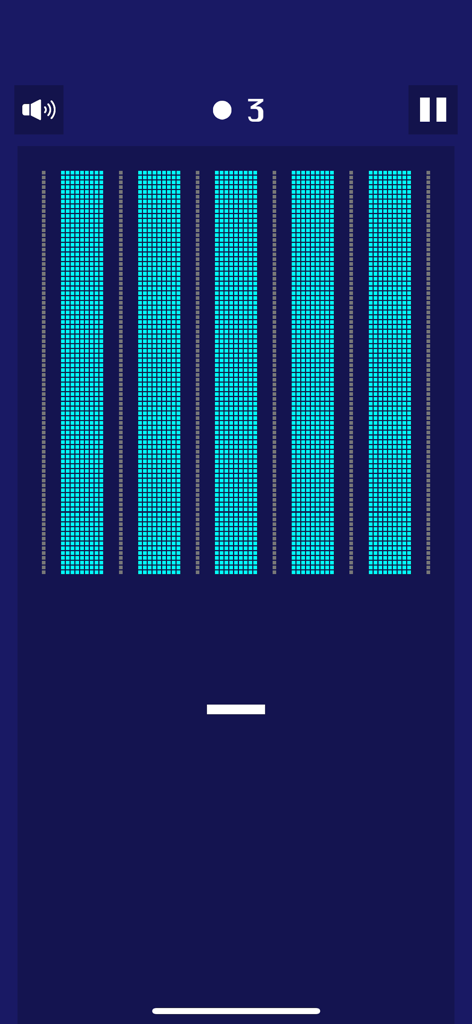 Many Bricks Breaker - Many Bricks Breaker arcade game screen with cyan bricks and white paddle