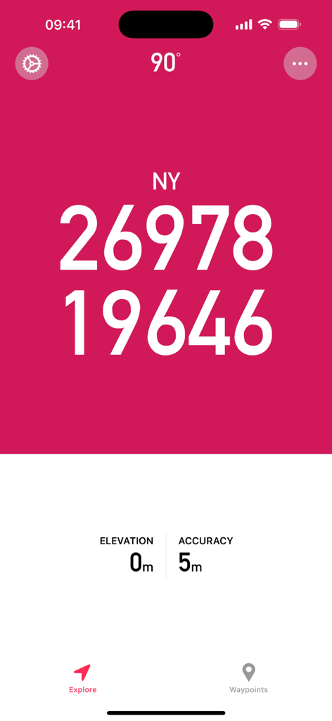 GPS OS Grid Reference - Display of coordinates and accuracy in the GPS OS Grid Reference mobile app