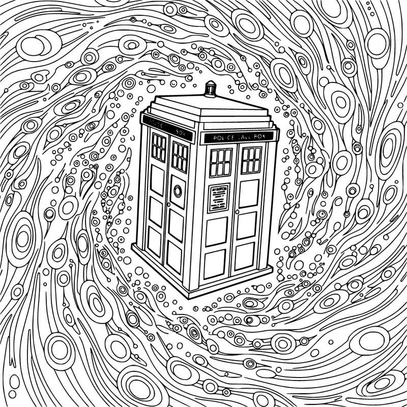 the tardis flying through space