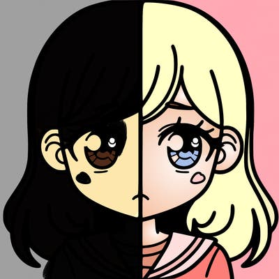 a split of a girl