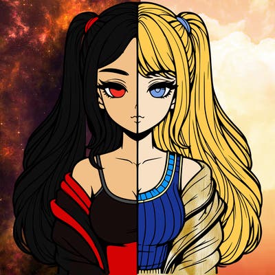 realistic girl split