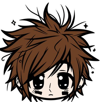 messy hair sharp eyes