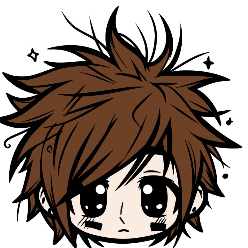 messy hair sharp eyes