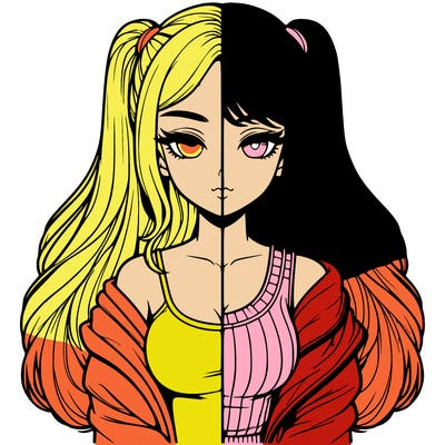 realistic girl split