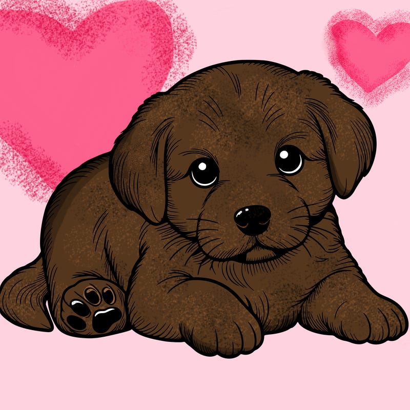 a cute realistic puppy