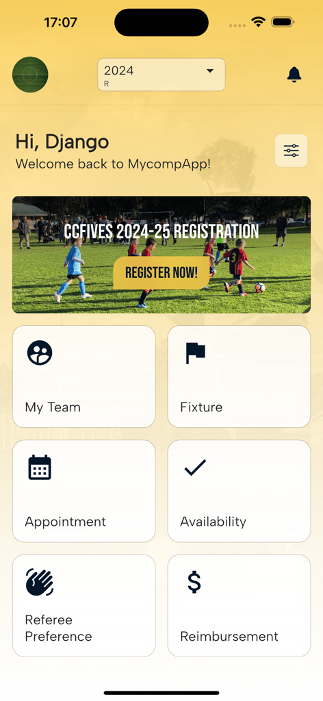 CCF MyCompApp - Sports App | MWM