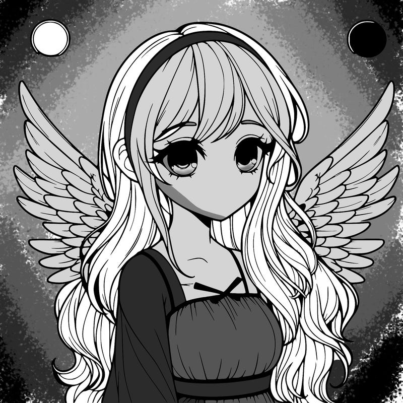 realistic girl with wings