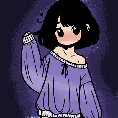 girl in baggy sweater hanging off her shoulder