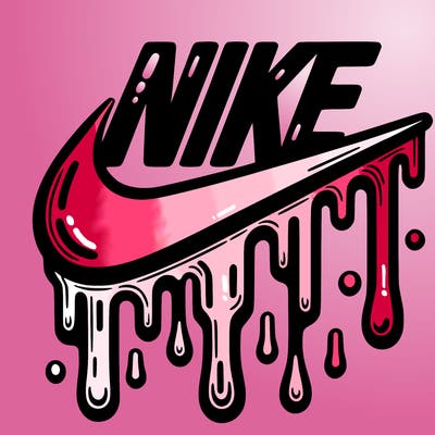 dripping nike logo