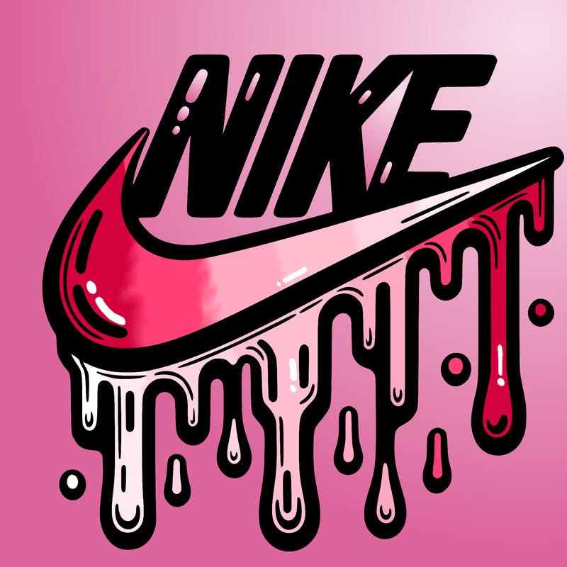 dripping nike logo