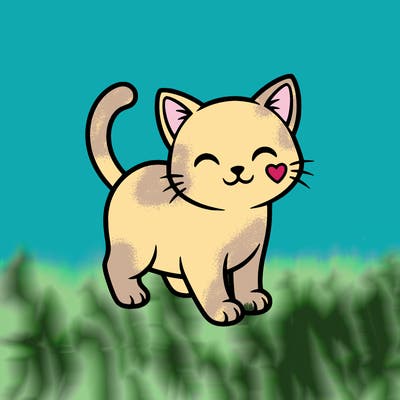 a easy realistic drawing of a kitten 😸