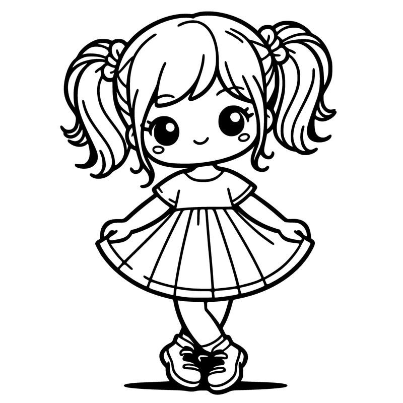 easy to draw little girl