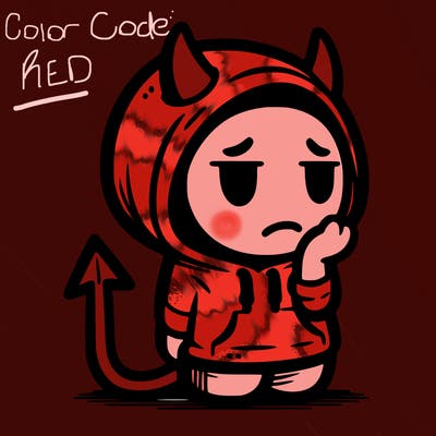 devil with hoodie and bored
