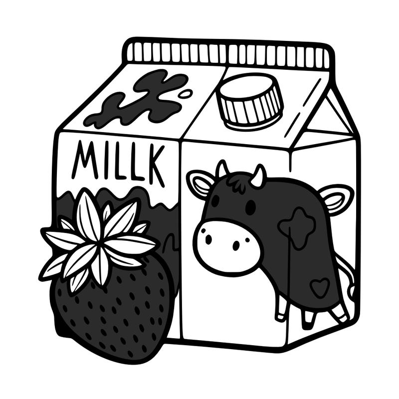 strawberry cow milk carton