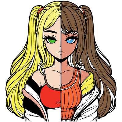 realistic girl split