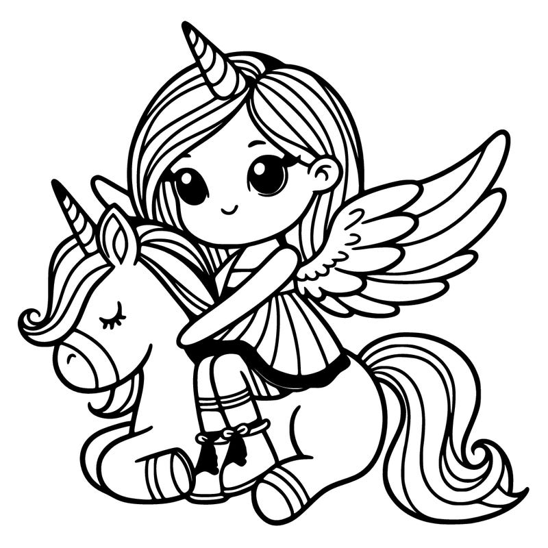 winged unicorn girl