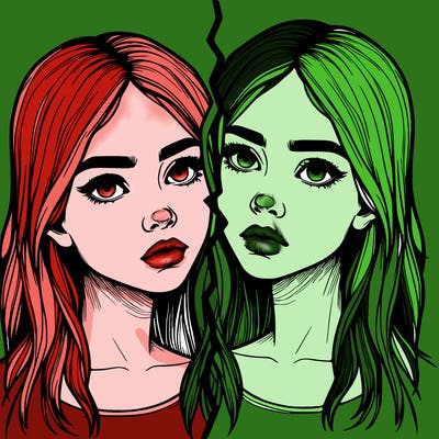 realistic girl split