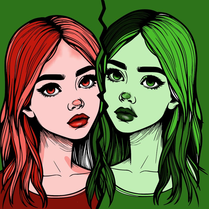 realistic girl split