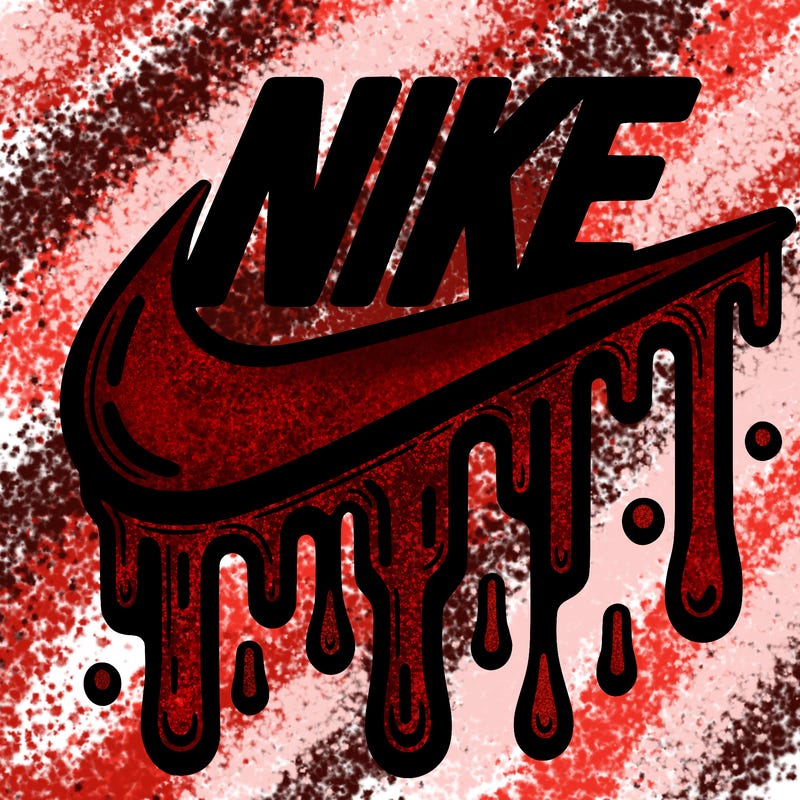 dripping nike logo