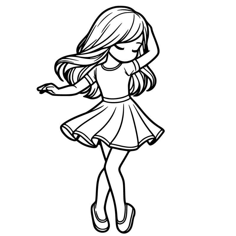 girl dancing  realistic