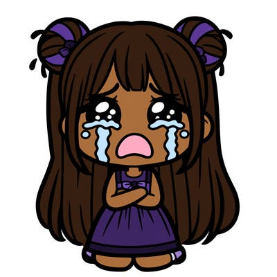 a girl crying