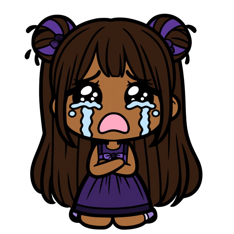 a girl crying
