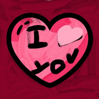 a blank heart