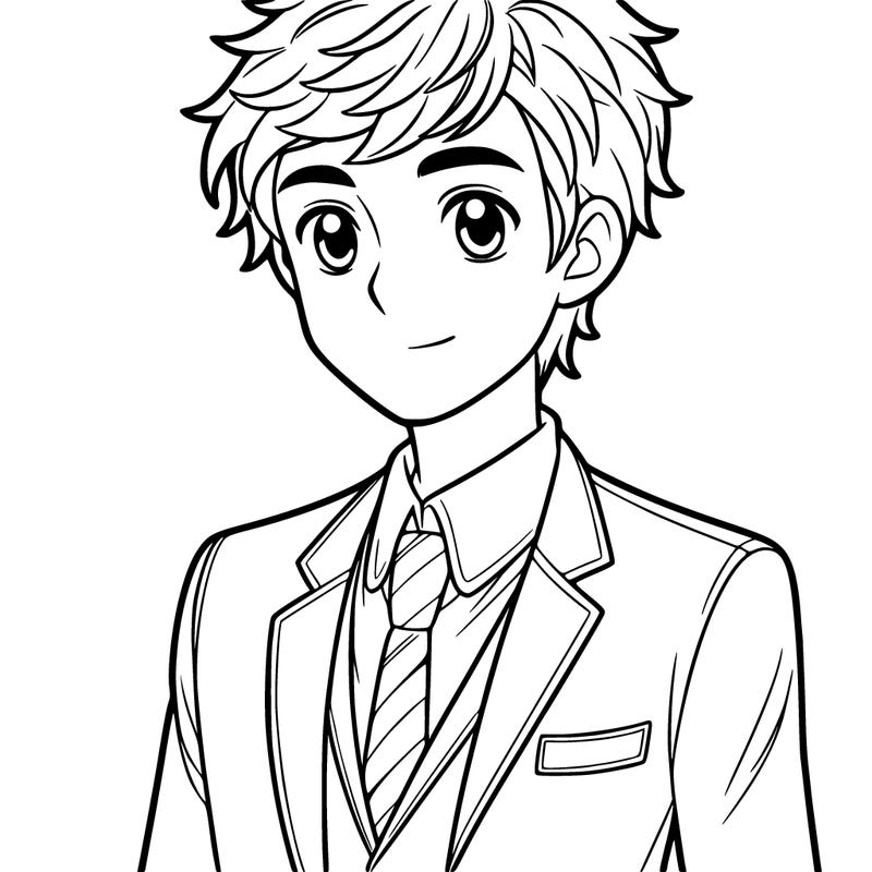 a teen boy with a suit