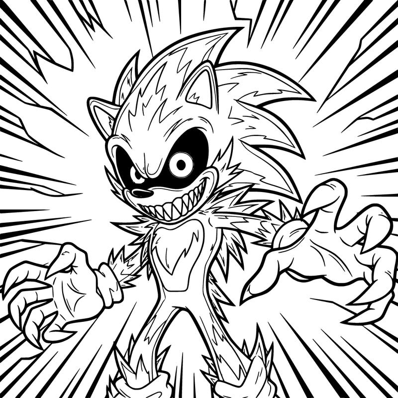 scary sonic with red eyes
