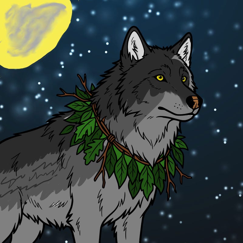 realistic wolfe who thinks he is a realistic lion