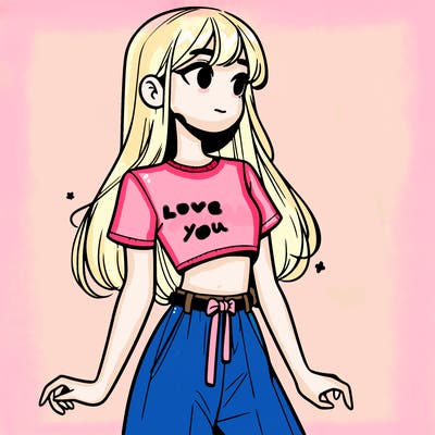 girl in a cute crop top