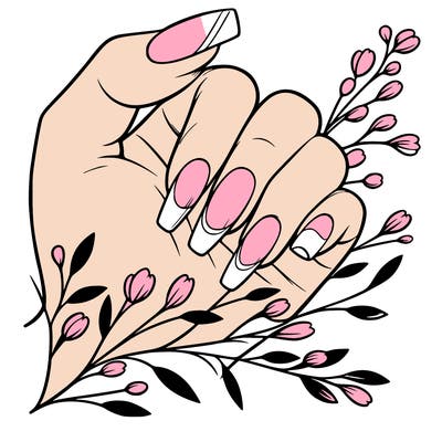 nails with french tip