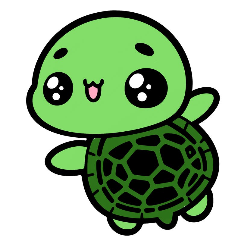 kawaii sea turtle