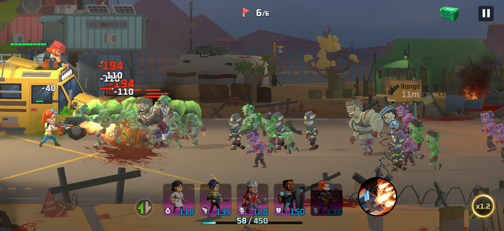 Survivors defending a base against a zombie horde in a tactical combat scene