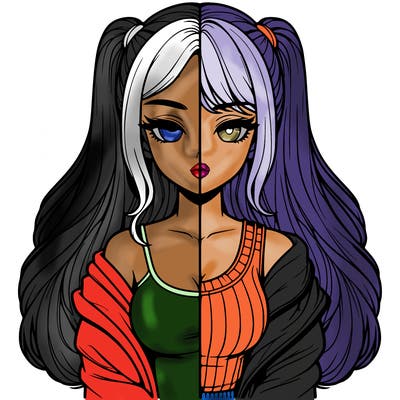 realistic girl split