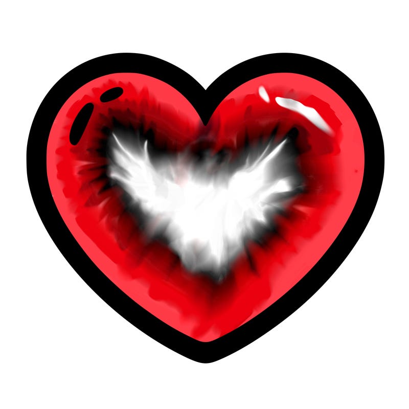 a blank heart
