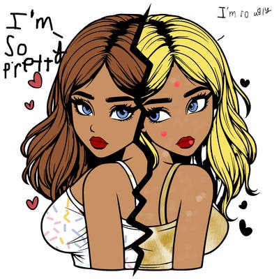 realistic girl split