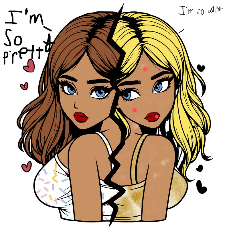 realistic girl split