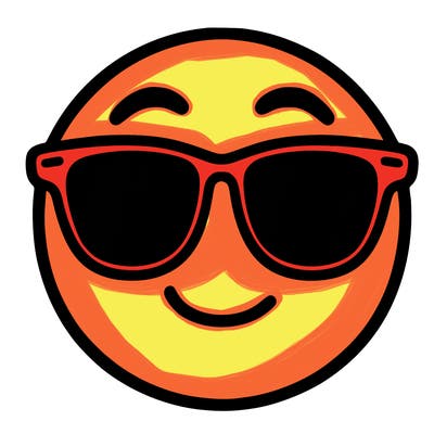 emoji with sunglasses
