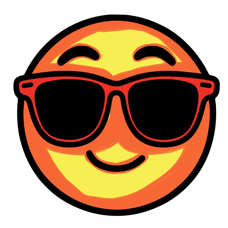 emoji with sunglasses