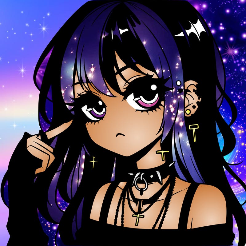 goth anime girl