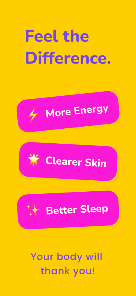 Drink Tracker by Hydro Coach - Graphic showing hydration benefits like more energy, clearer skin, and better sleep.