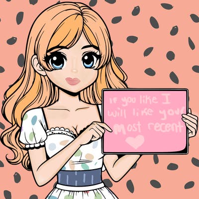 realistic pretty girl holding blank sign