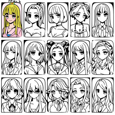 girls that look diffrent anime