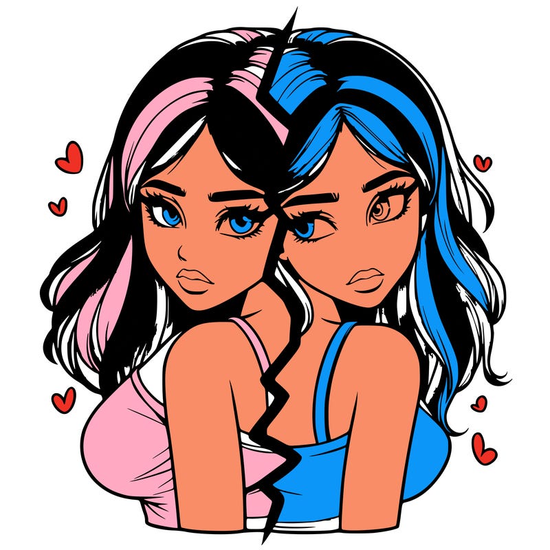 realistic girl split