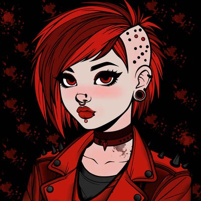 realistic punk girl