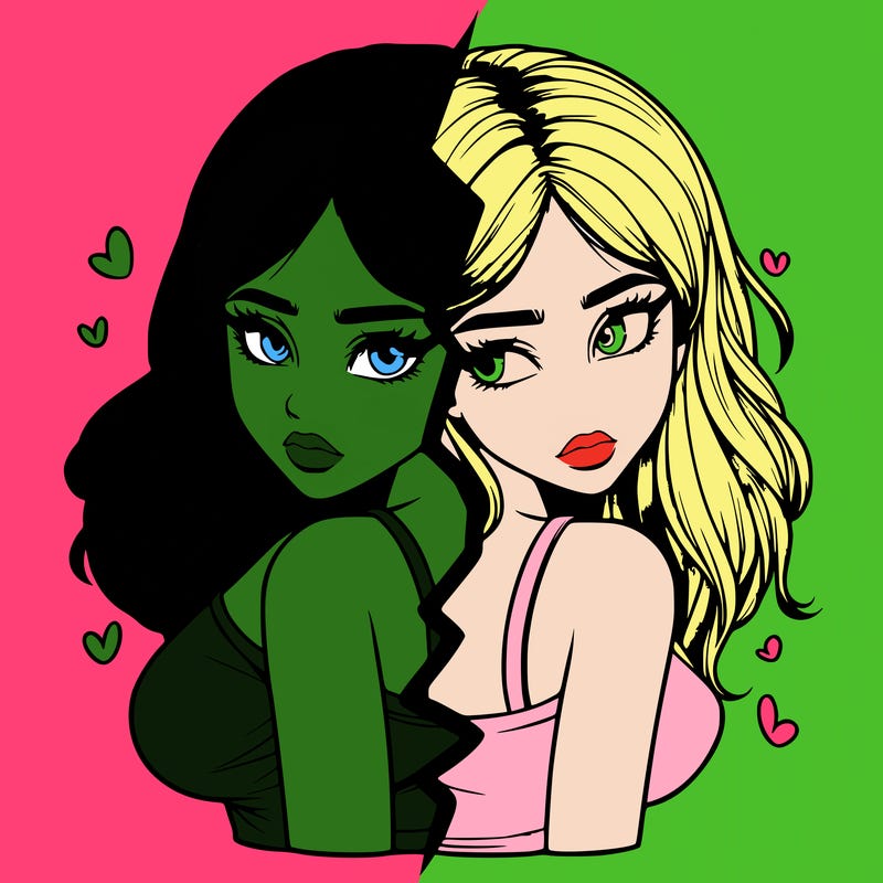 realistic girl split