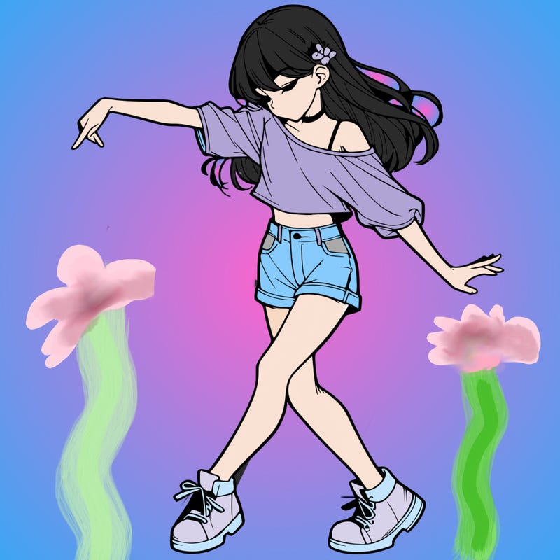 realistic girl danceing