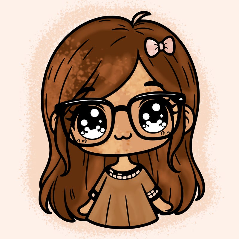 cute girl with glasses